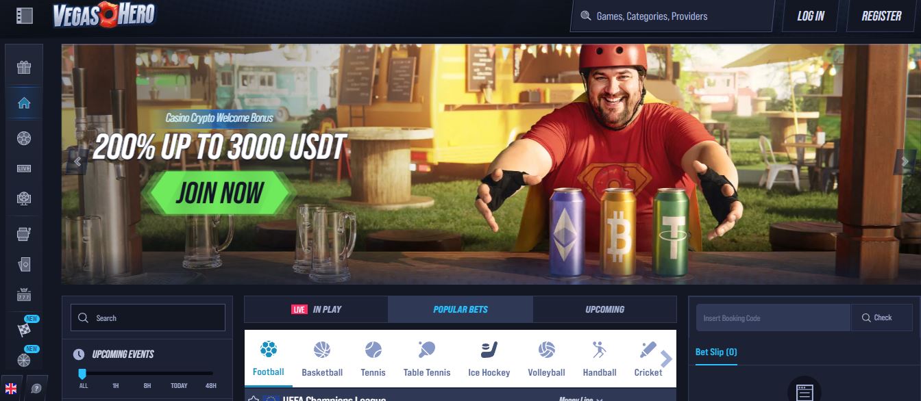 Register new account and receive generous welcome package
